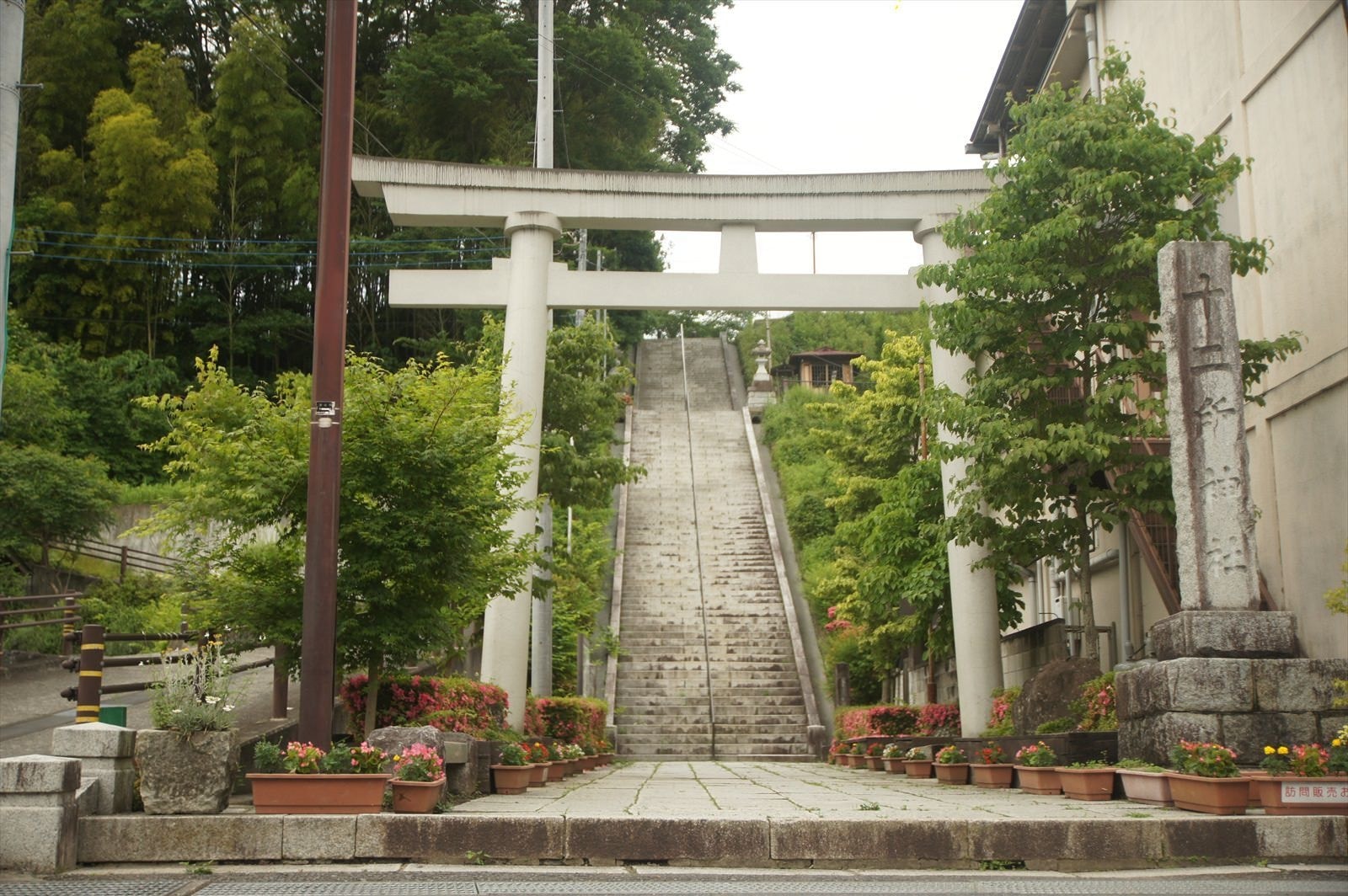 大子町　十二所神社参道 百段階段