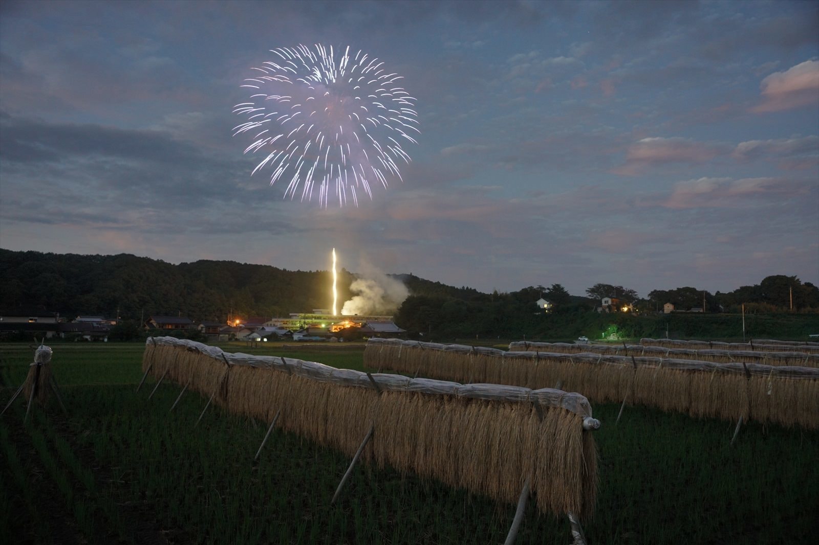 下金沢の花火　秋のだいご美　花火　大子町